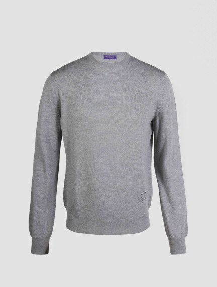 Patrick Hellmann CollectionGrey Pullover Round Neck 100% Woolimage1144